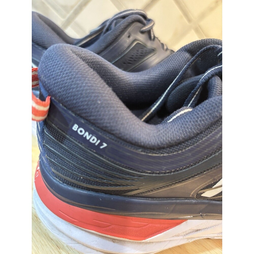 Hoka One One Women’s Bondi 7 Running Shoes 9 Dark Blue 1100519-BIBBL Sneaker Run - Picture 3 of 14